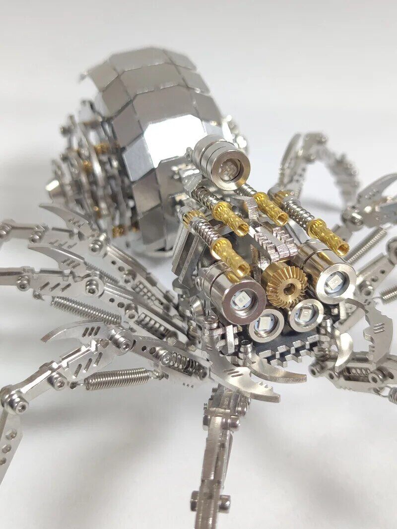 3D Metal Model Kits Spider Light Up Adult Punk Steampunk Mechanical Building Kit