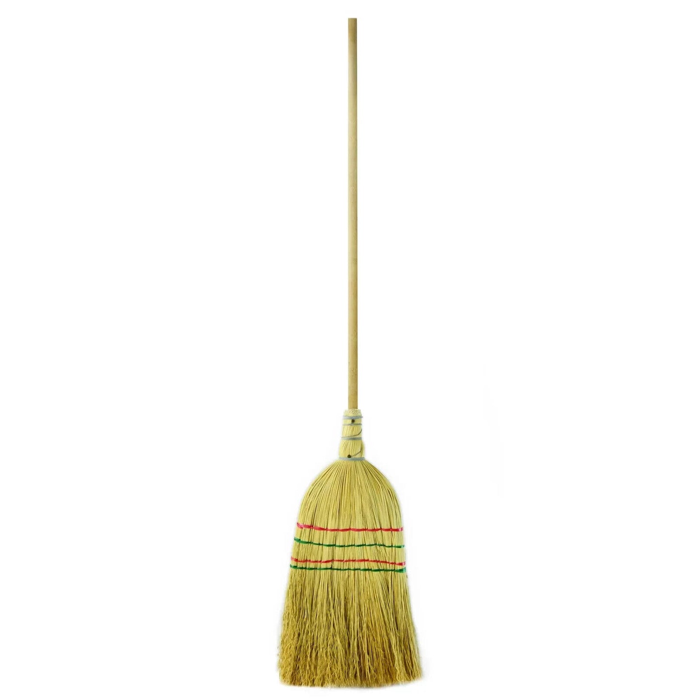 Traditional Corn Broom Besom Long Handled Sweeping Brush Yard Straw Garden