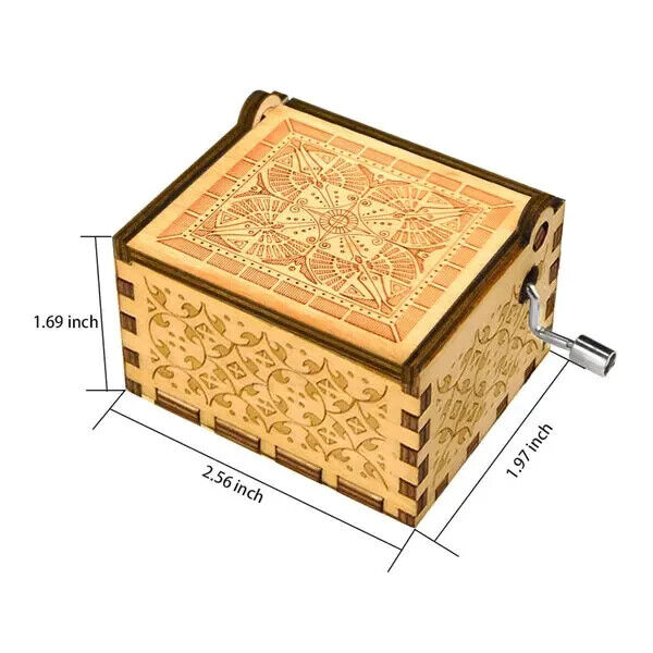 Personalized Custom Hand Crank Song Music Box With Photo And Text Gift Him Her