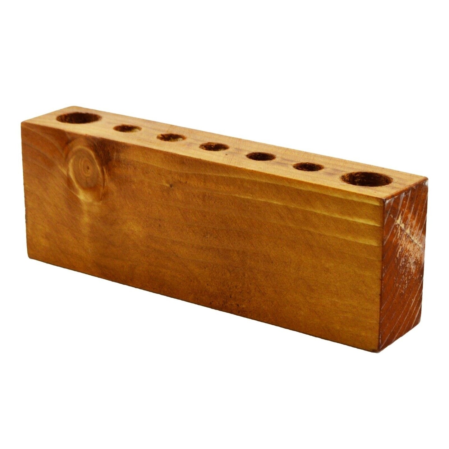 Wooden Pen Pencil Storage Holder Handmade Rustic Table Desk Organizer Tidy