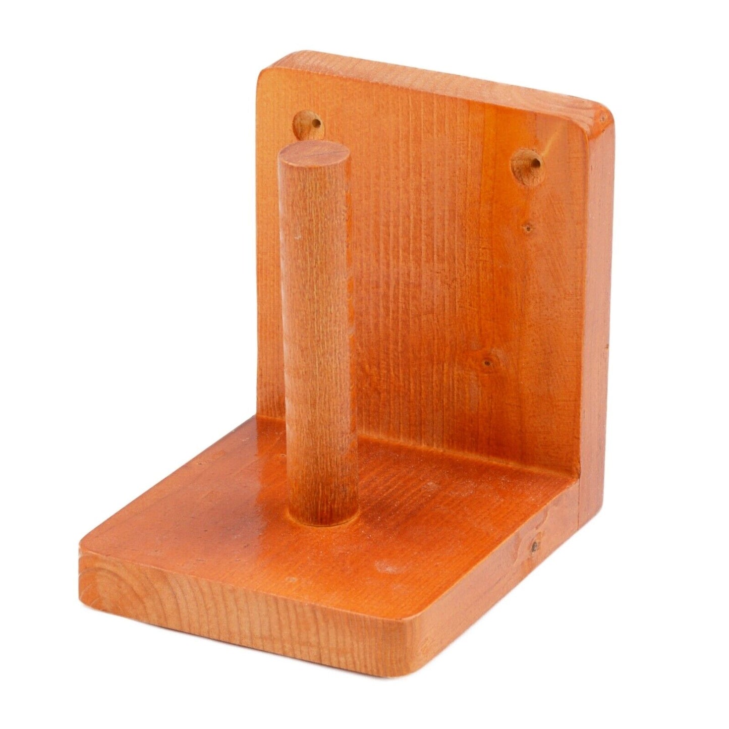 Wooden Toilet Loo Roll Holder Tissue Storage Wall Mounted Unique Accessory