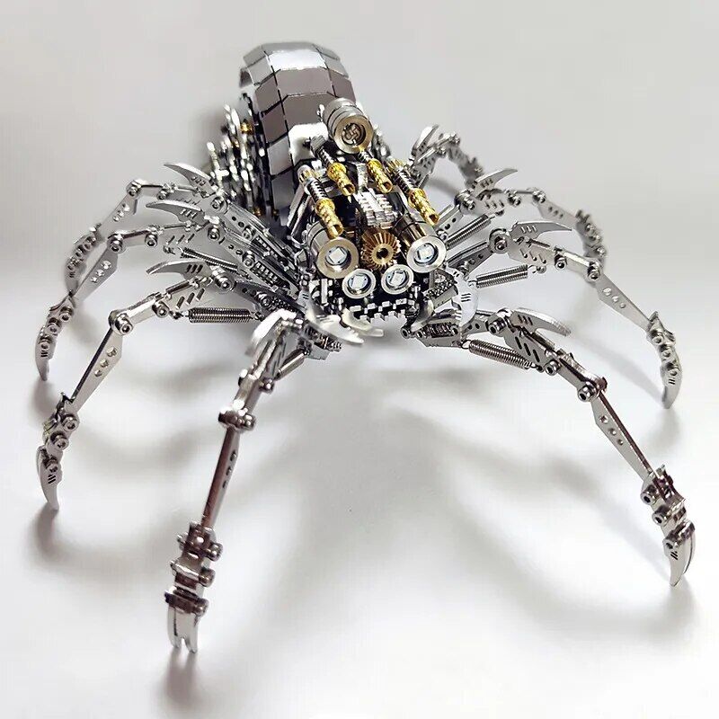3D Metal Model Kits Spider Light Up Adult Punk Steampunk Mechanical Building Kit