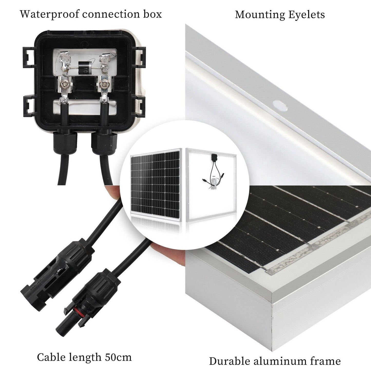 Dokio 120w 18v flexible Mono Solar Panel Kit for Caravan/RV/Boat/Home