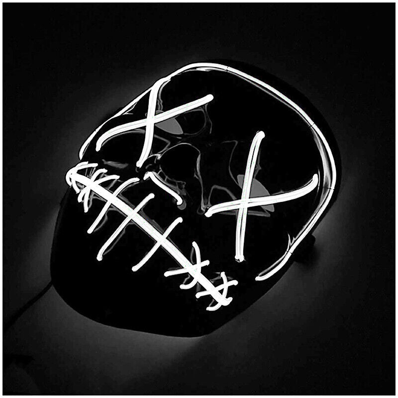 Light Up Purge Horror Full Mask Led Mask Halloween Fancy Dress Scary Costume