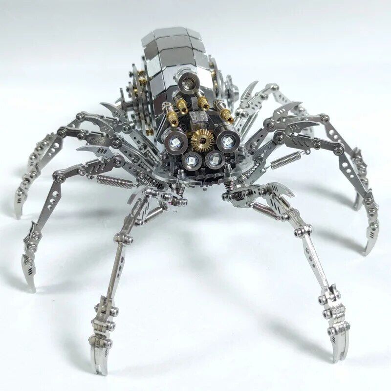 3D Metal Model Kits Spider Light Up Adult Punk Steampunk Mechanical Building Kit