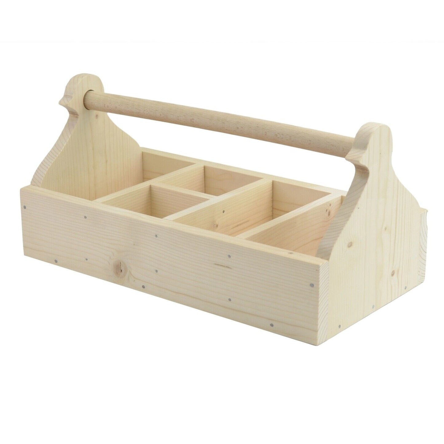 Handmade Wooden Caddy Carrier For Fresh Eggs Bottles T Bags Multipurpose Rustic