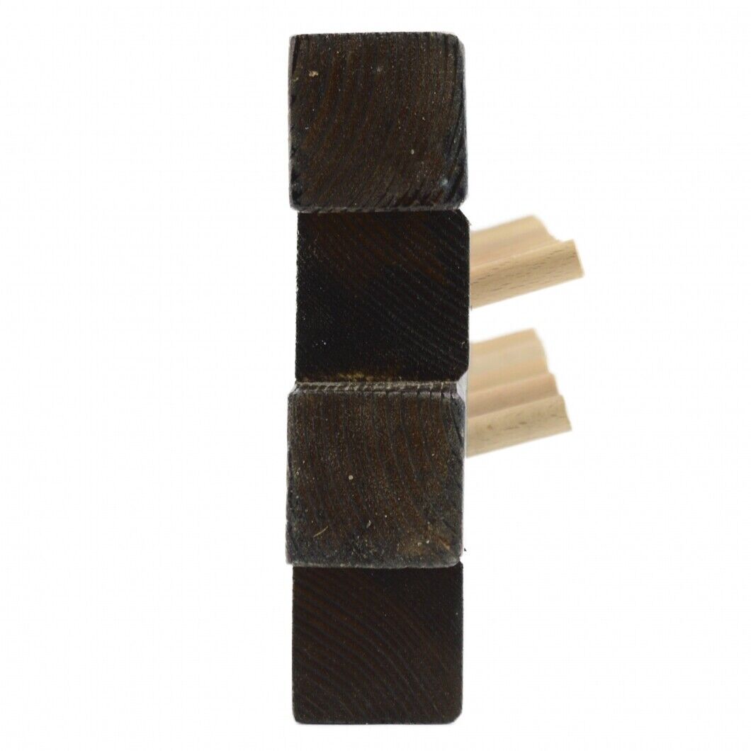 11 Hooks Coat Hat Clothes Robe Holder Rack Hook Wall Hanger Wooden ECO UK