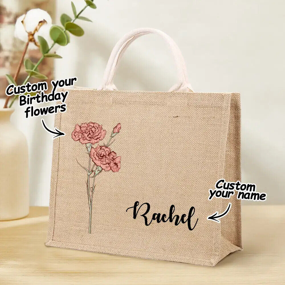 Shopping Shoulder Reusable Tote Custom Name Beach Summer Bag Gifts For Her