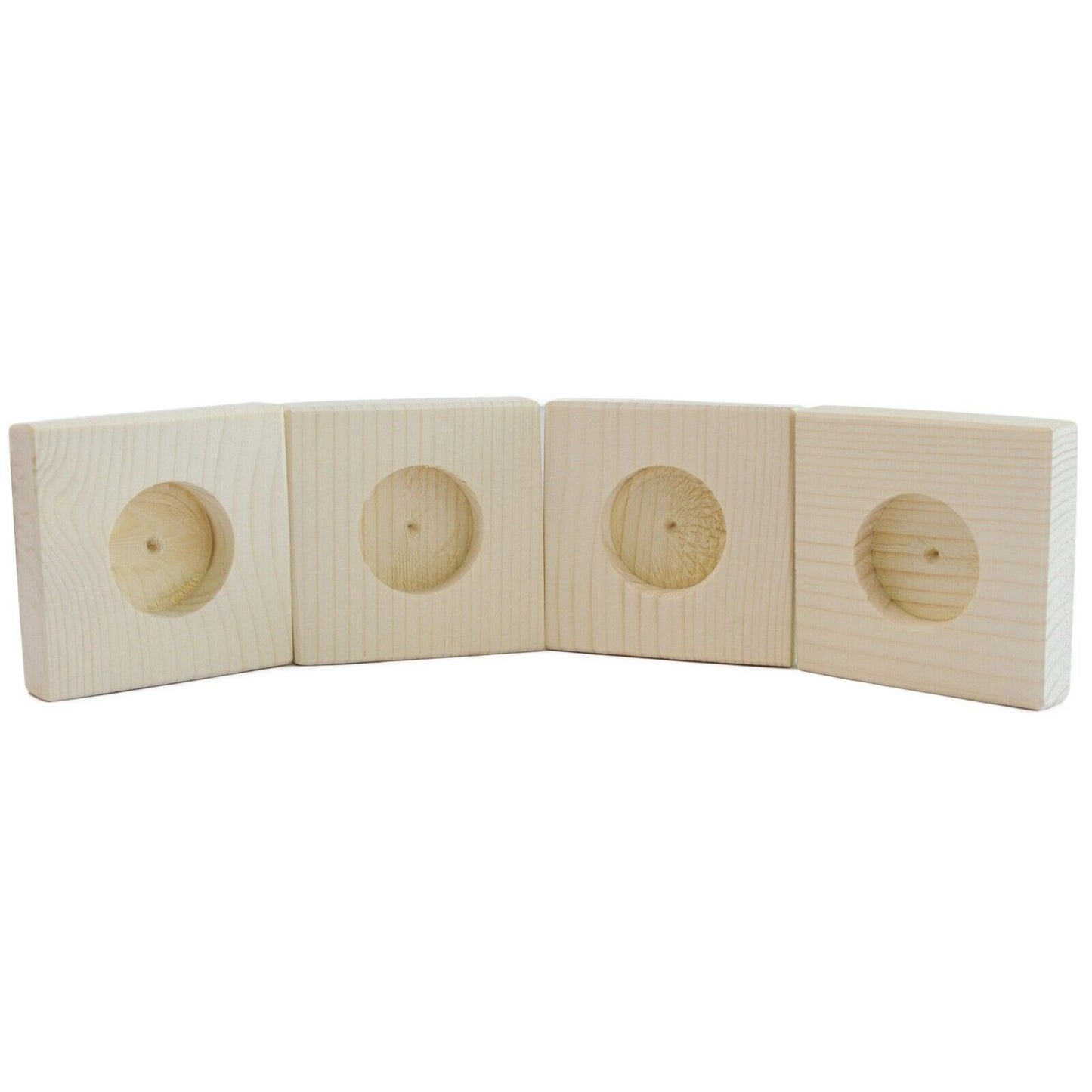 4 Tea Light Candle Holder Table Centerpiece Christmas Wedding Decorative Wood