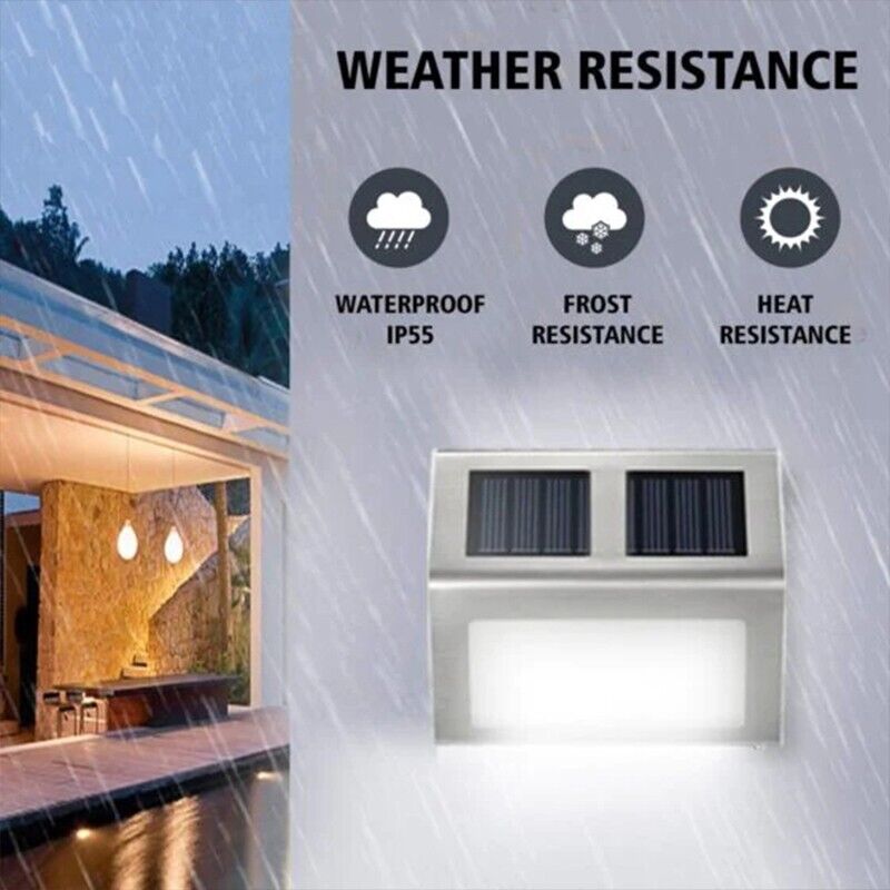 2Pack Solar Wall Lights Super Bright Fence Light OutdoorGarden Garage Front Door