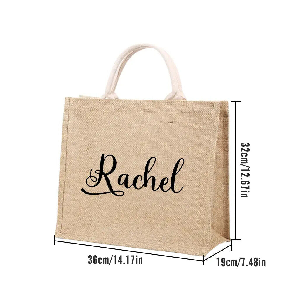 Shopping Shoulder Reusable Tote Custom Name Beach Summer Bag Gifts For Her