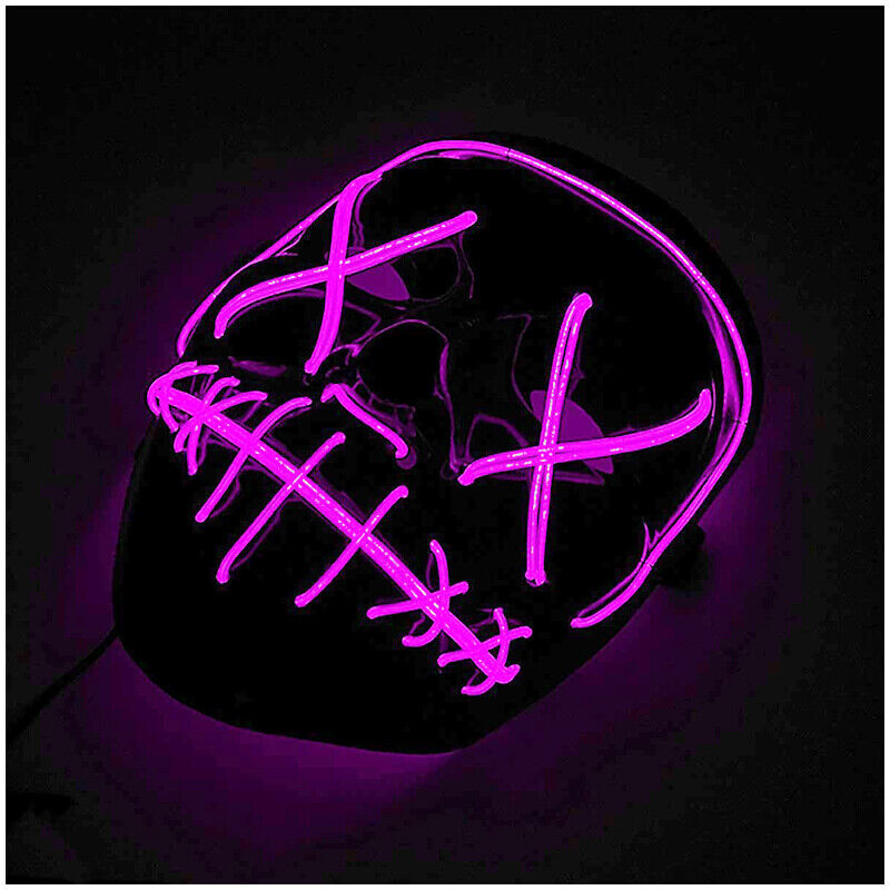 Light Up Purge Horror Full Mask Led Mask Halloween Fancy Dress Scary Costume