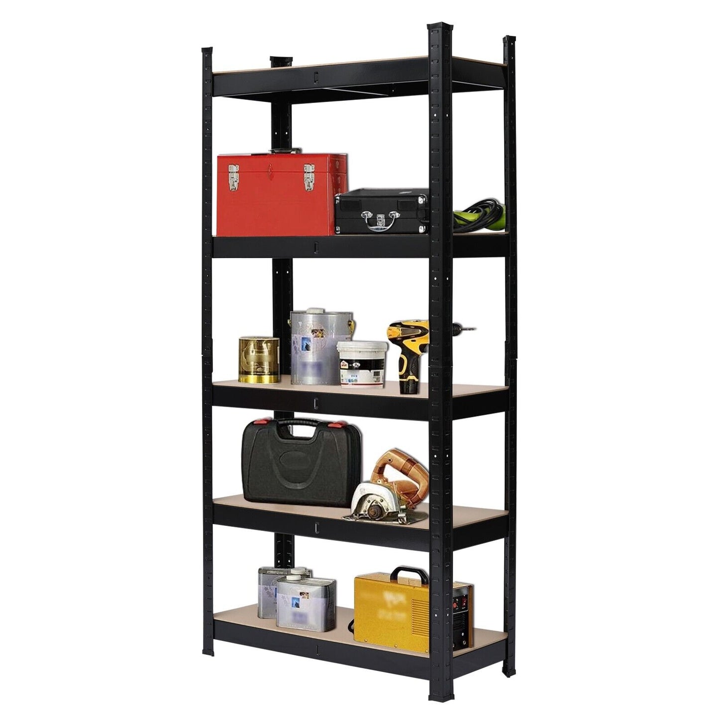 5 Tier Heavy Duty Boltless Metal Shelving Shelves Storage Unit Racking Garage UK