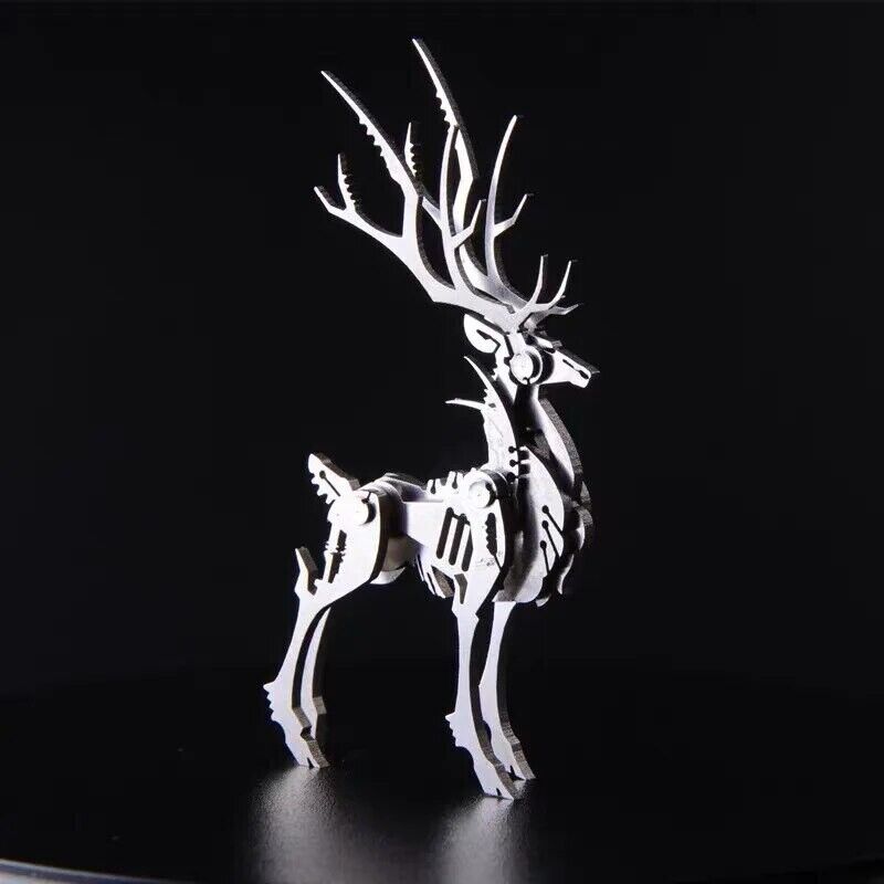 3D Metal Model Kits Deer 3D Puzzle Adult Punk Steampunk Mechanical Building Kit