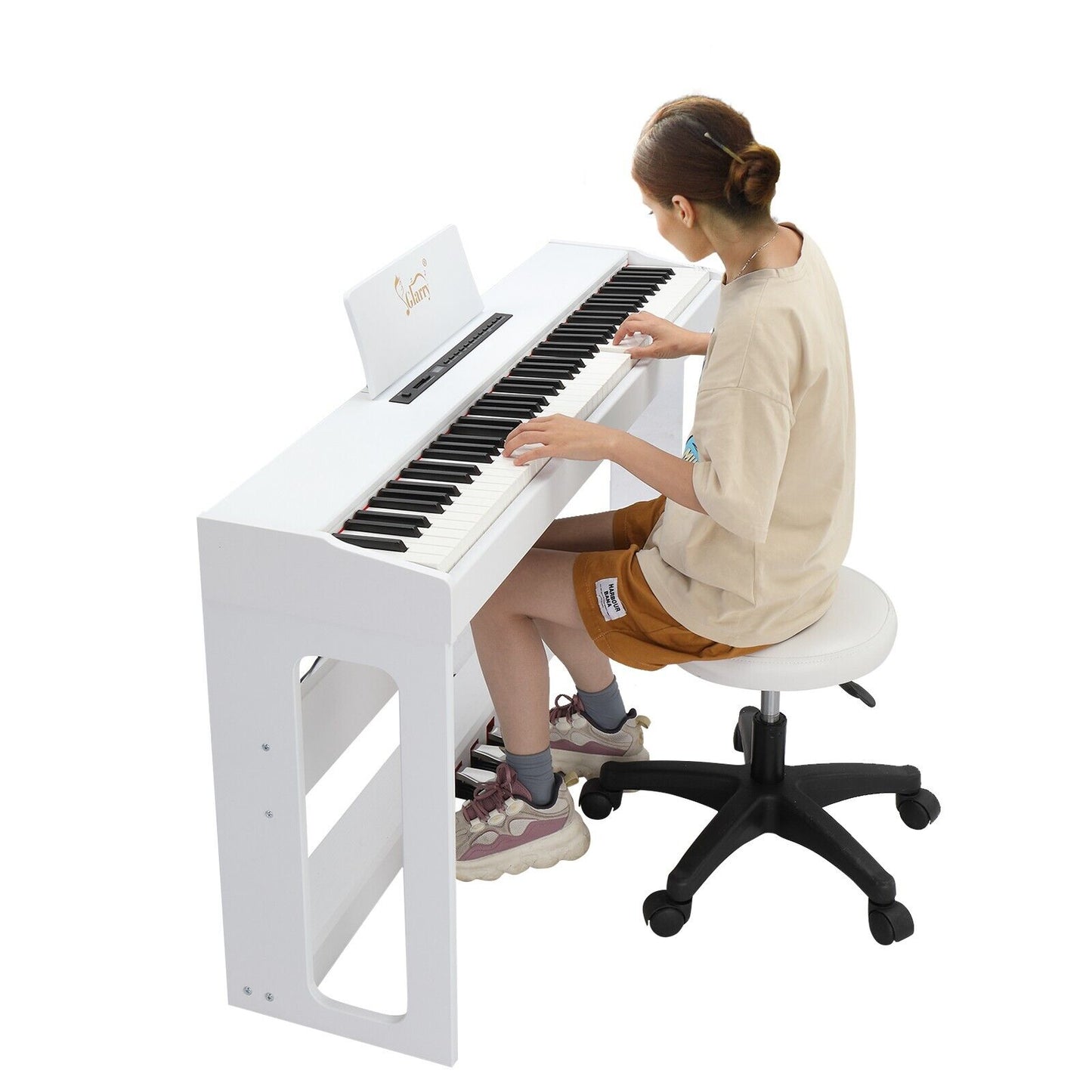 Glarry GDP-104 88 Key Full Weighted Keyboards Digital Piano with Stand Xmas Gift