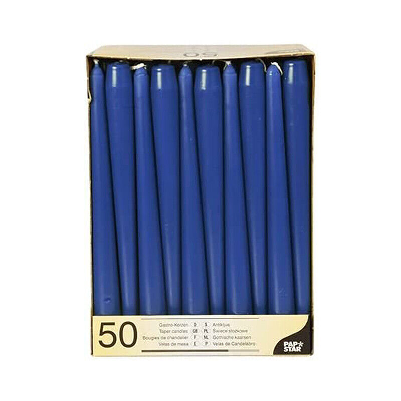 50 pcs Tall Taper Candles Unscented Candle 250mm- UK Stock