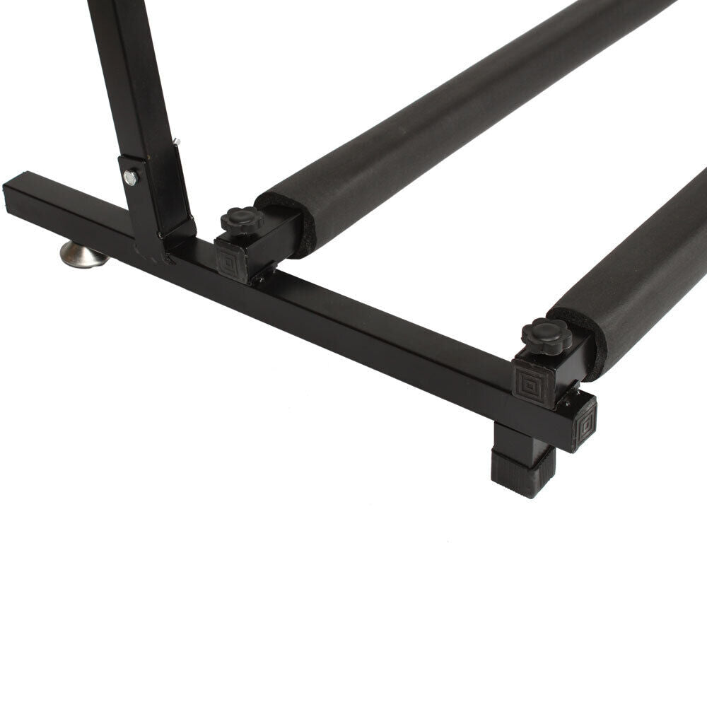 Black Folding Multi Guitar Rack Stand Padded Electric Acoustic Bass Holder New