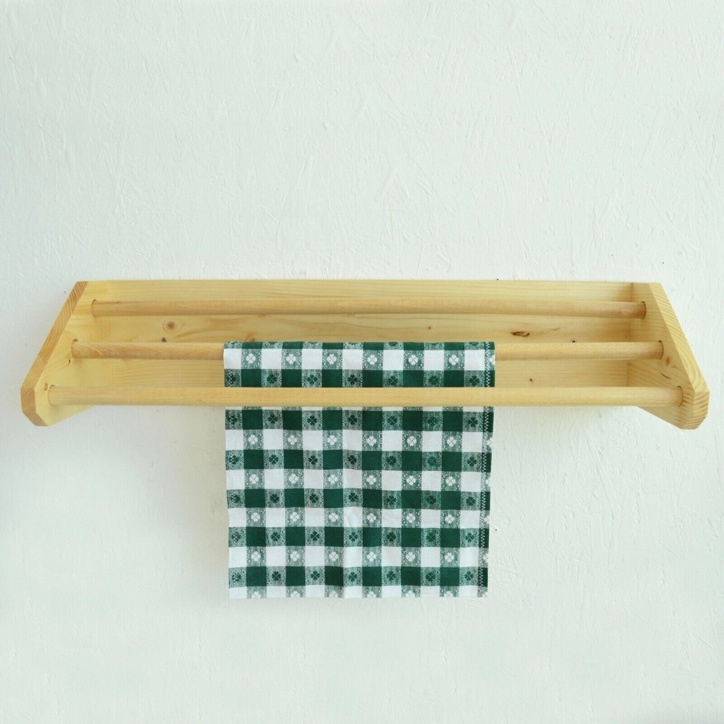 Large 3 Tier Bathroom Towel Rail, Bathroom Wooden Towel Rack Handmade Storage