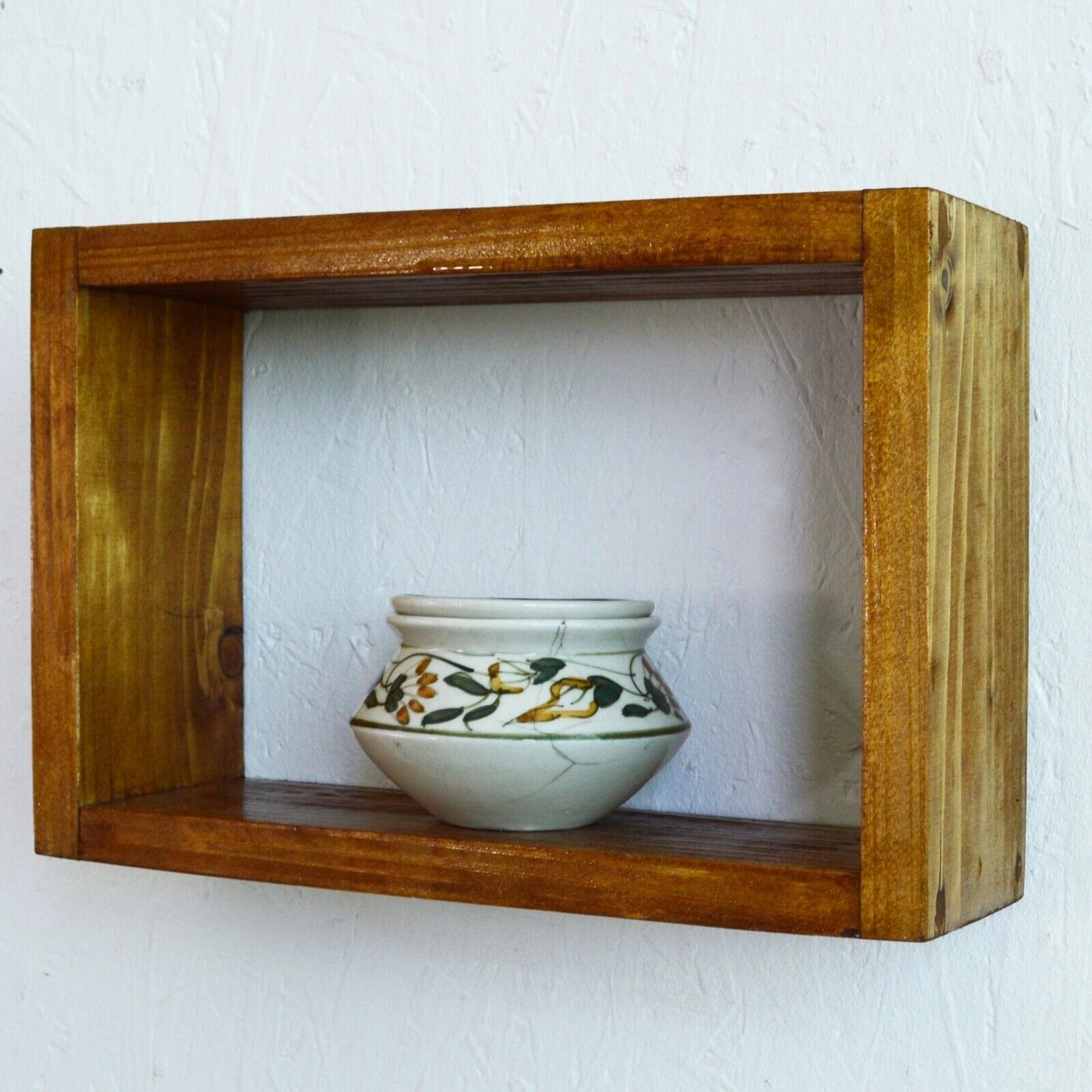 100% Solid Wood Floating Cube Shelves Wall Hanging Storage Display Deco Shelving