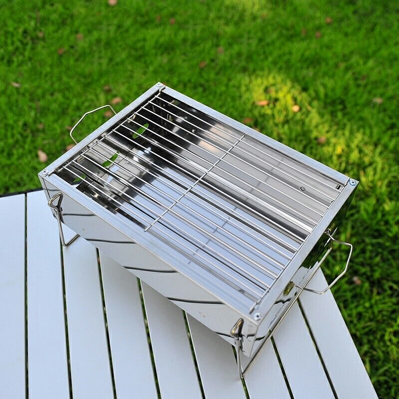 Folding BBQ Charcoal Barbecue Grill Garden Picnic Outdoor Stainless Steel Stove