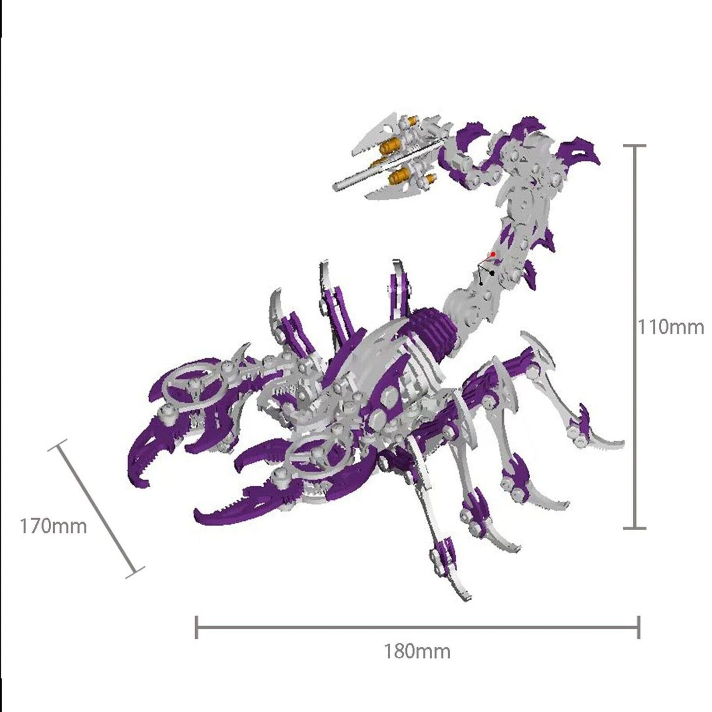 3D Puzzle Scorpion Steampunk Mechanical Creature Assembly Model Kit Adult Gifts