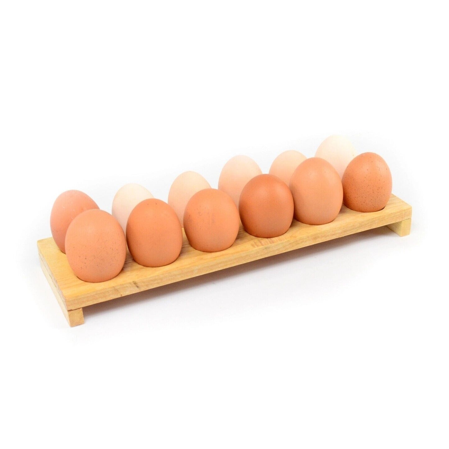 Wooden Egg Holder Home Decor Kitchen Storage Rack Display 12 Eggs Handmade