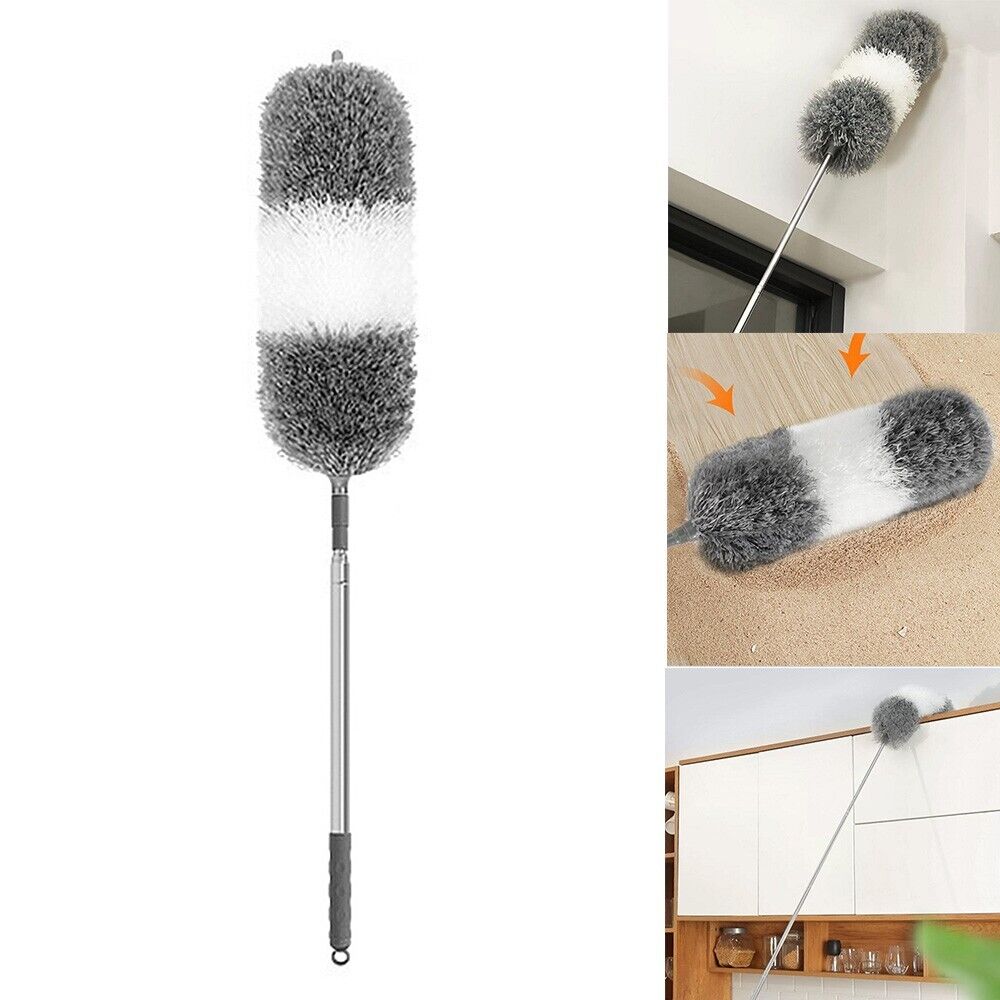 Extendable Feather Duster Long Telescopic Duster Magic Static Duster Brush 245cm
