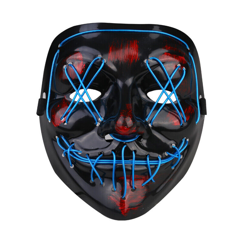Light Up Purge Horror Full Mask Led Mask Halloween Fancy Dress Scary Costume