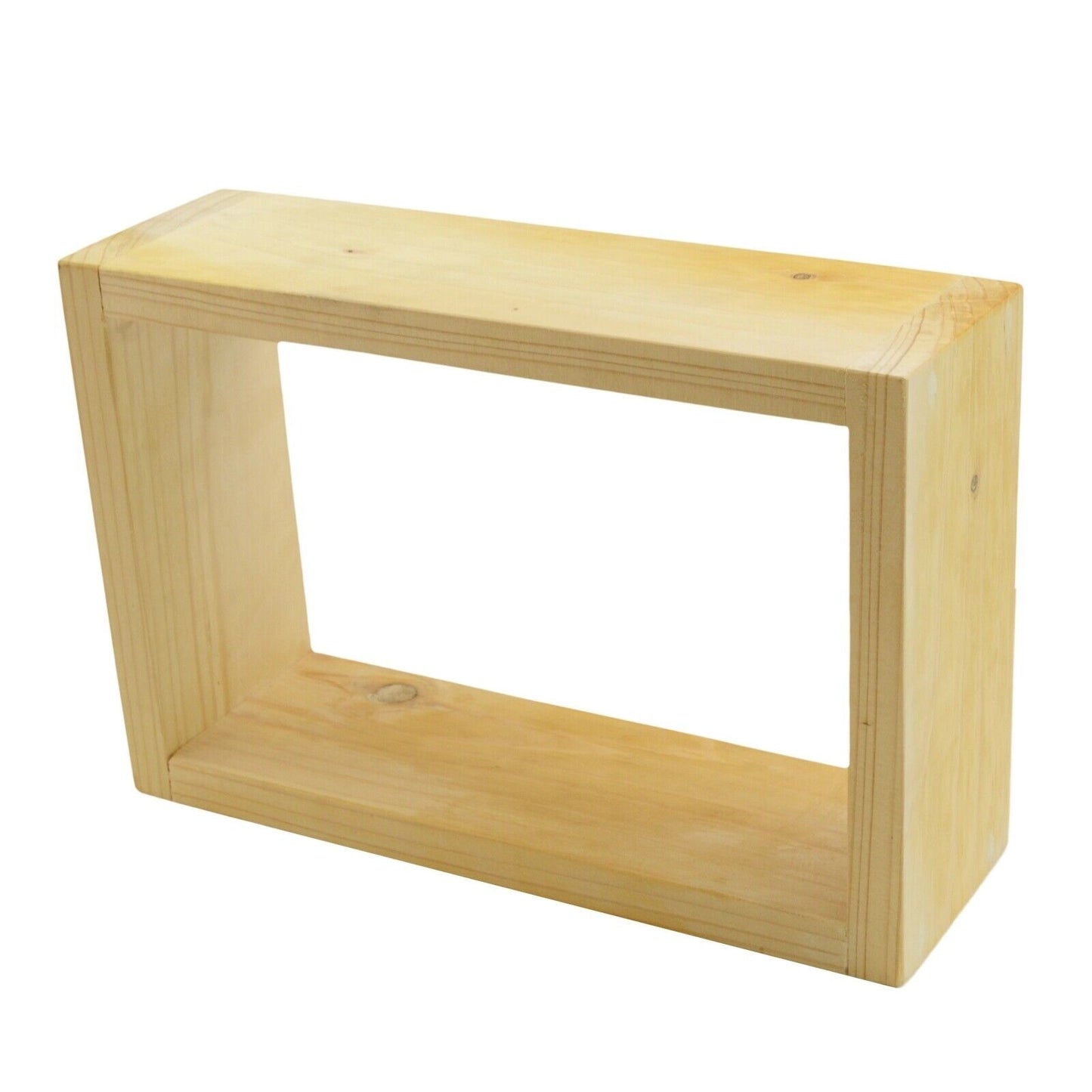 100% Solid Wood Floating Cube Shelves Wall Hanging Storage Display Deco Shelving