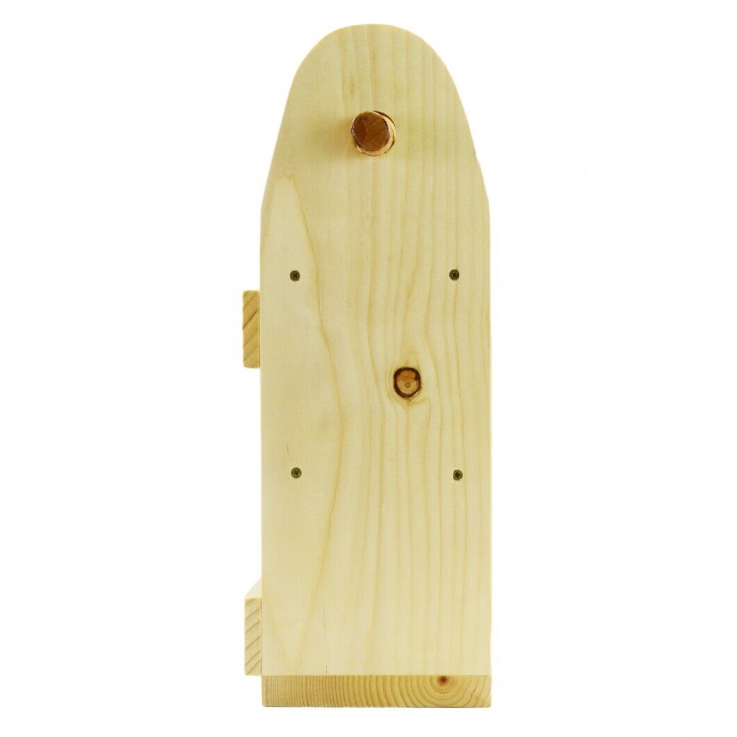 Wooden Toilet Paper Roll Holder Bathroom Storage Shelf Natural Wood Wall Mounted