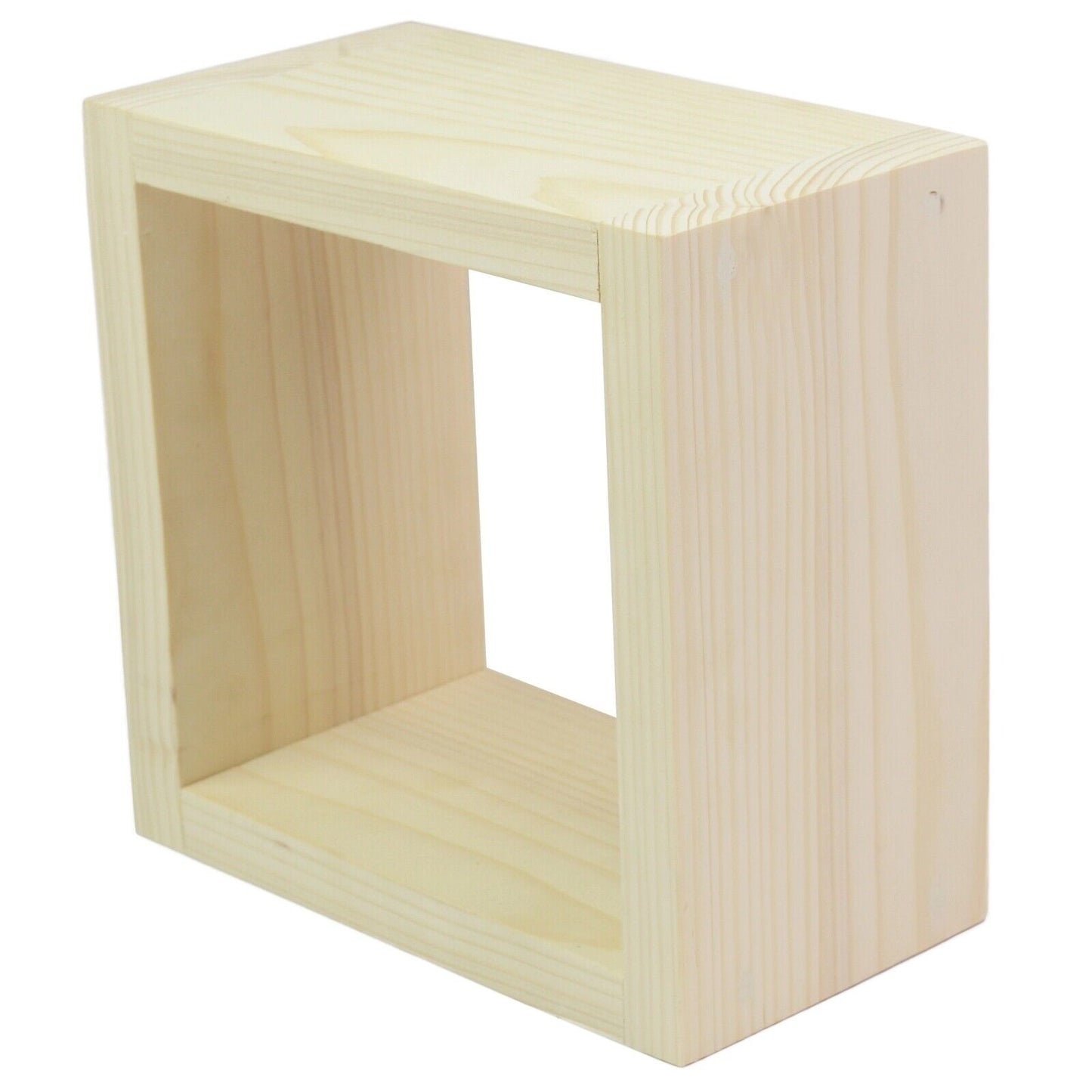 100% Solid Wood Floating Cube Shelves Wall Hanging Storage Display Deco Shelving