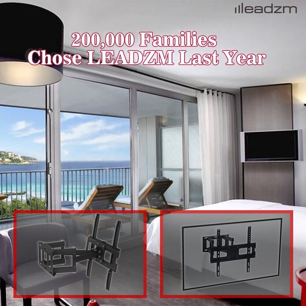 TV Stand Bracket Large Wall Mounted Adjustable 26-55 inch TV LEADZM 2023