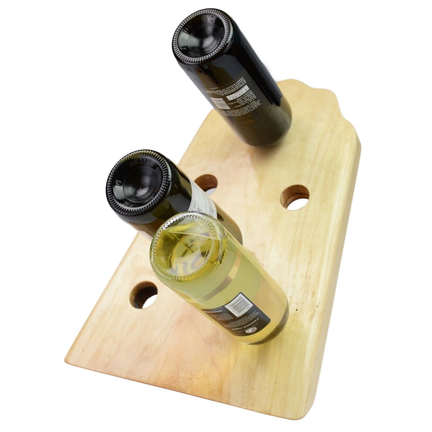 Handmade Wooden Wine Rack Holder Floor Stand Standing Holds 6 Bottles