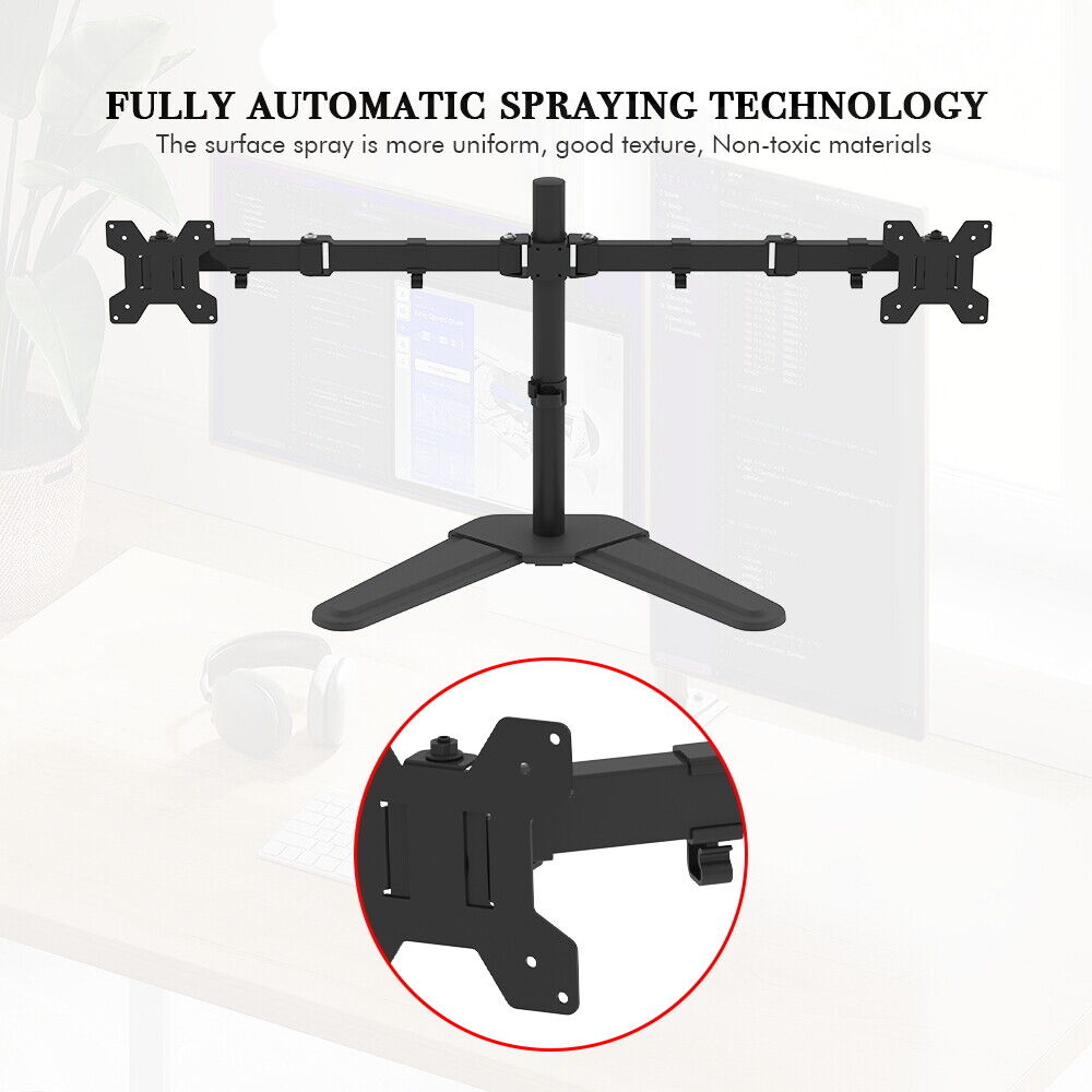 TV Stand Bracket DeskTop Monitor Table Double Fixed or Freestanding 13-27 inch
