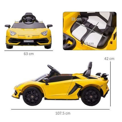 Lamborghini Veneno Licensed Electric Ride-on Car w/ Remote- Gree /Yellow/ Red