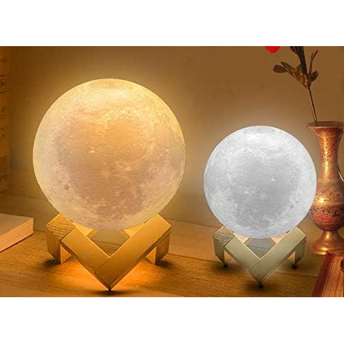 3D Moon Night Light Romantic 16 Colors LED Bedside Touch Lamp USB With Remote