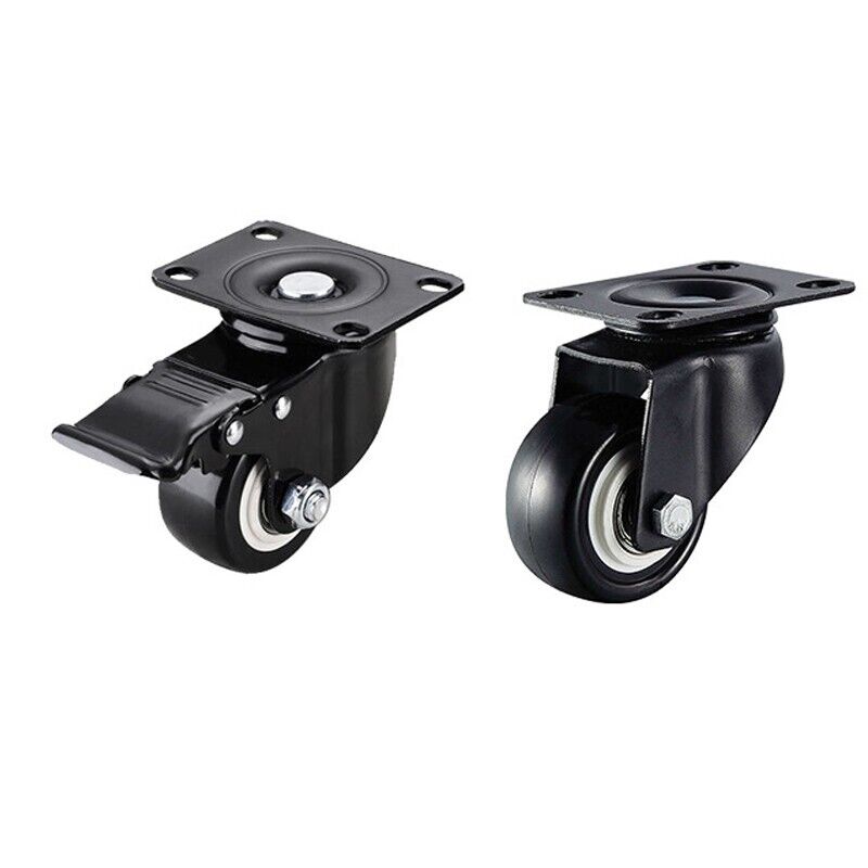 4 X Heavy Duty Swivel Castor Wheels Trolley 50mm Furniture Casters PU 200kg