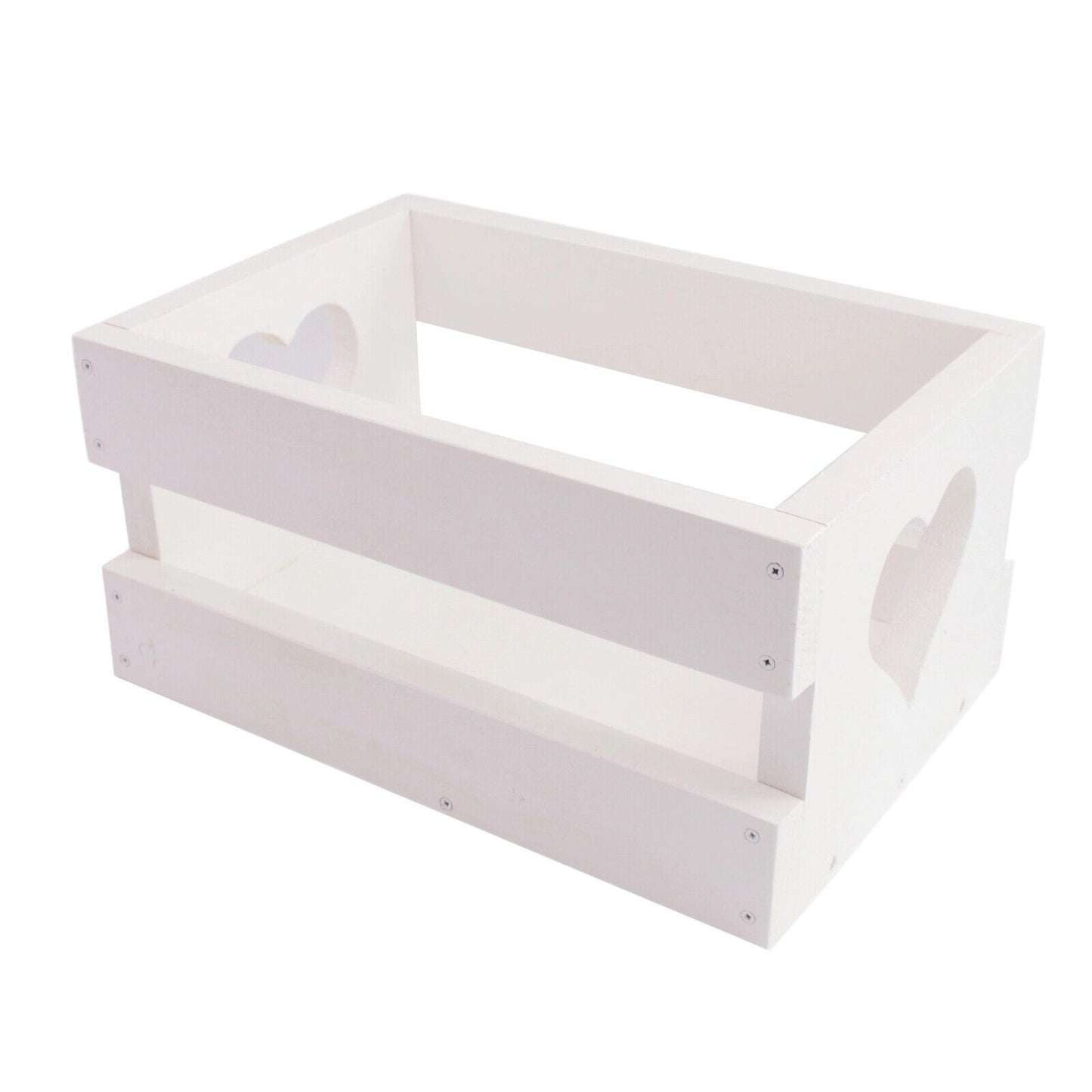 Heart Shaped Box Wooden Fruit Wine Storage Crate Unique Home Decor Organiser