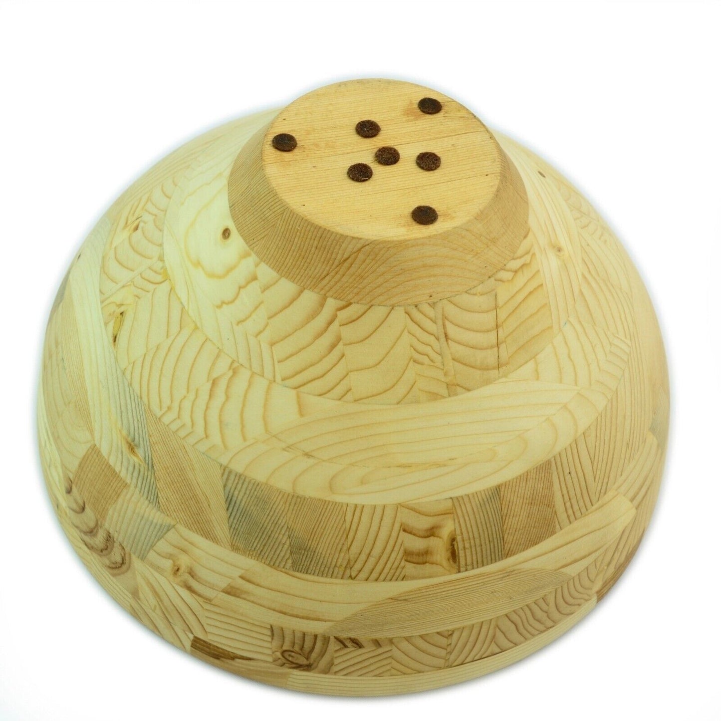 Wooden Kitchen Bowl 32cm Round Weave Dessert Salad Fruit Snack Food Serving