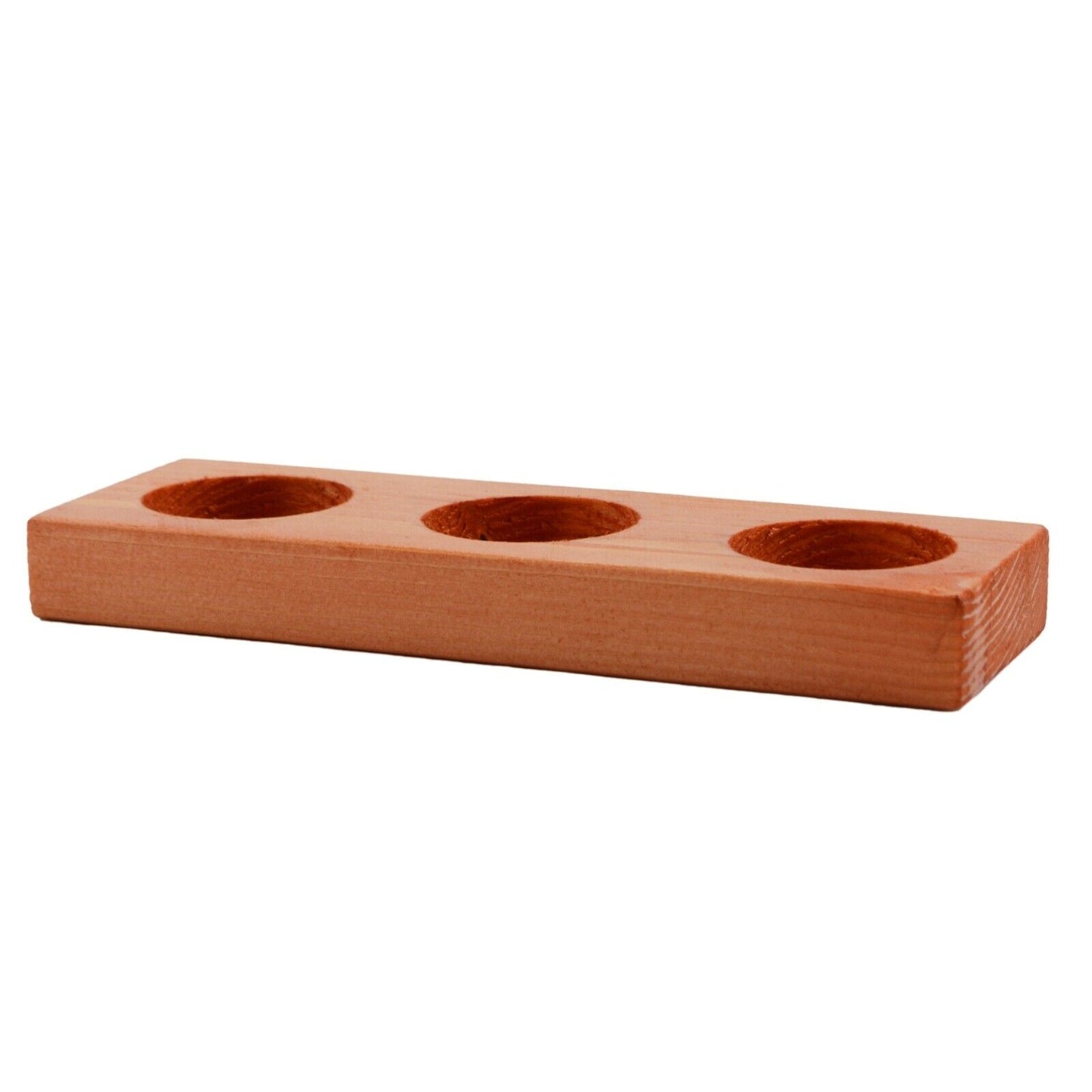 Candle Holder Holds 3 Wooden Tray, Tealight Vintage Candlestick Handmade UK