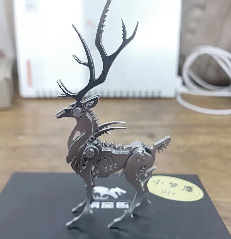 3D Metal Model Kits Deer 3D Puzzle Adult Punk Steampunk Mechanical Building Kit