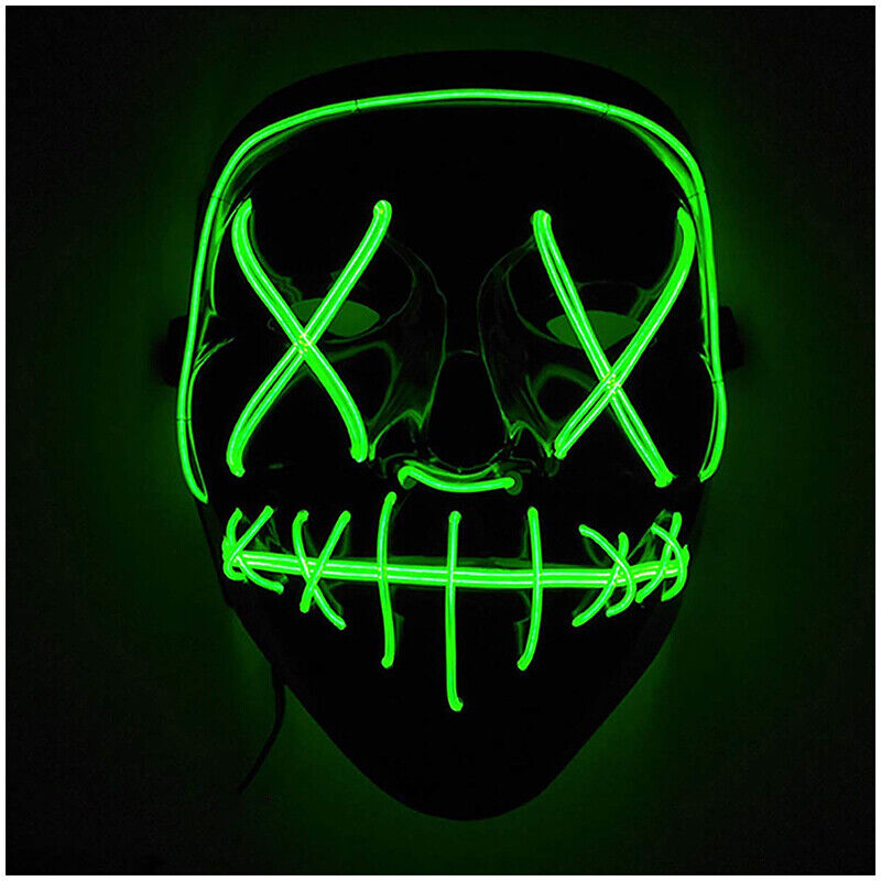 Light Up Purge Horror Full Mask Led Mask Halloween Fancy Dress Scary Costume