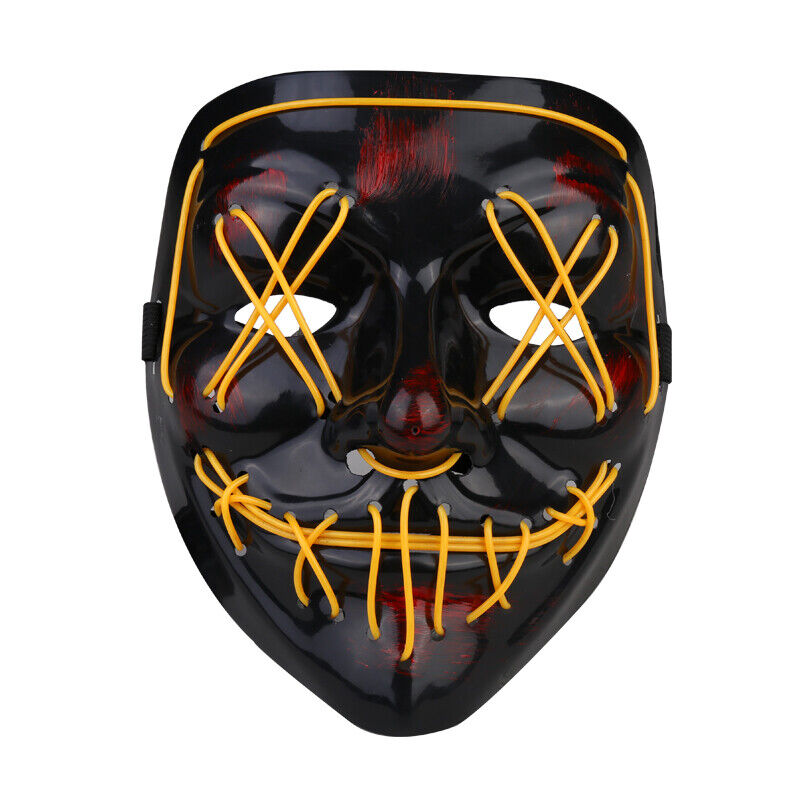 Light Up Purge Horror Full Mask Led Mask Halloween Fancy Dress Scary Costume
