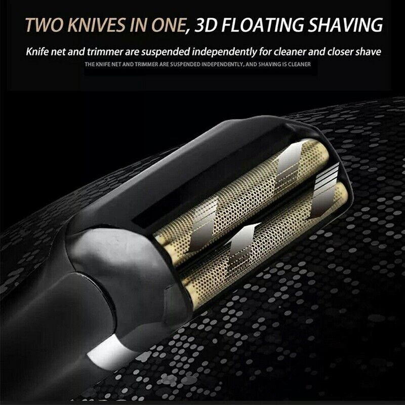 Men's Waterproof Reciprocating Razor Shaver Cordless Electric USB Rechargeable