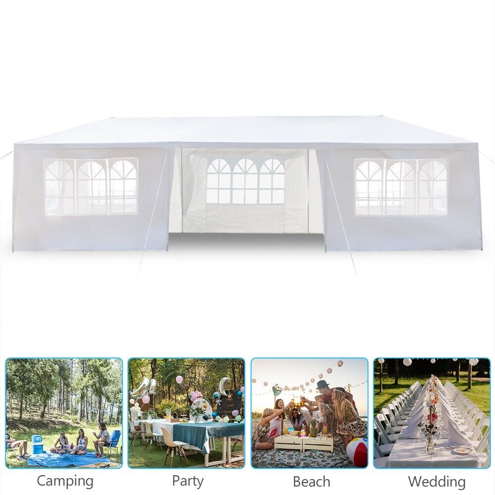 3M X 9M Heavy Duty Gazebo Garden Wedding Marquee Canopy Party Tent Shelter