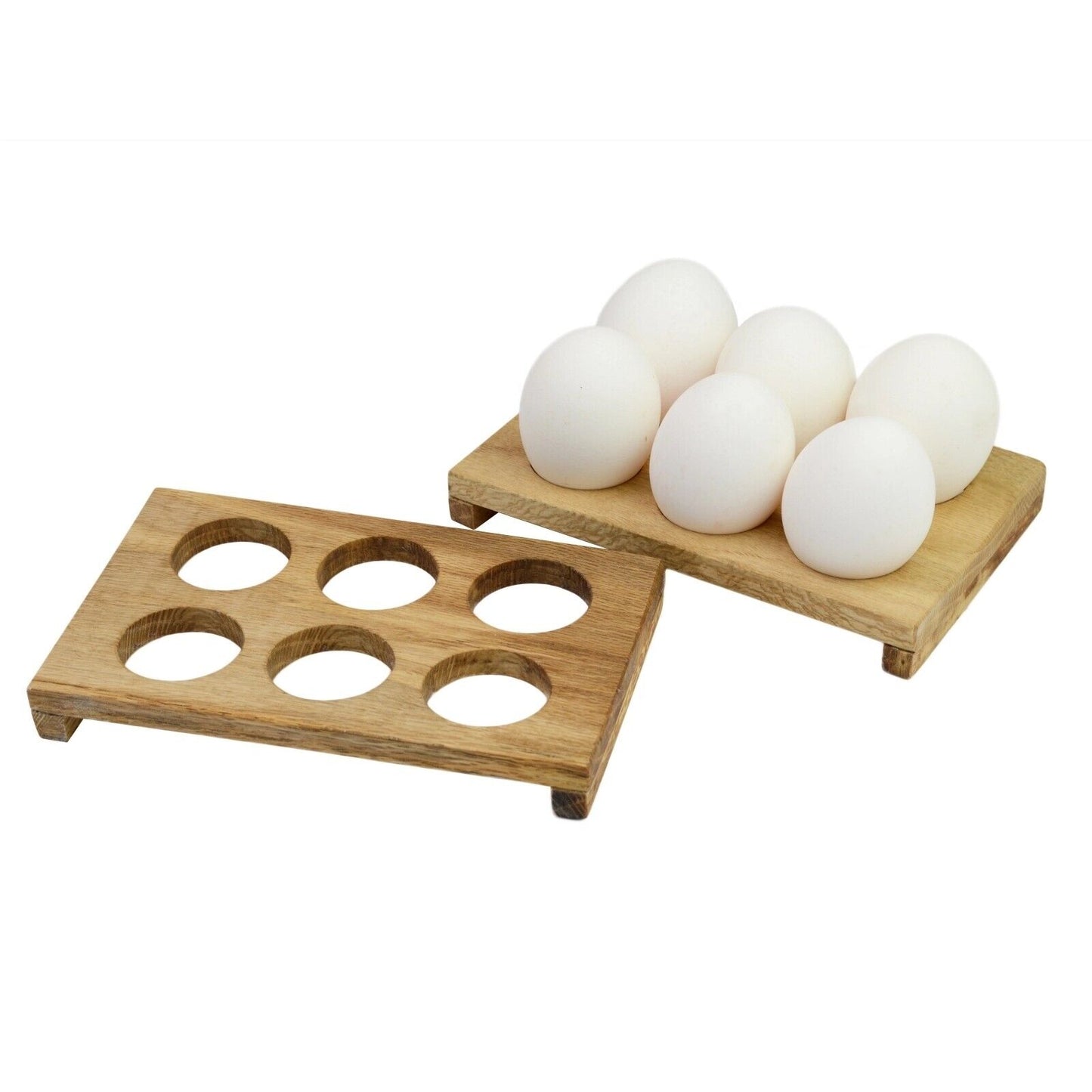 Wooden Egg Holder Home Decor Kitchen Storage Rack Display 12 Eggs Handmade