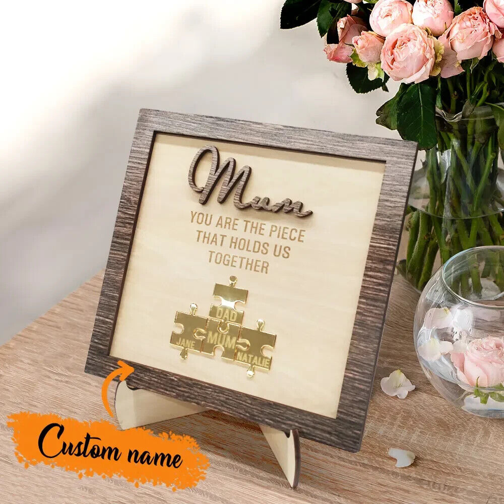 Personalised Puzzle Name Mum You Are the Piece that Holds Us Together Silver