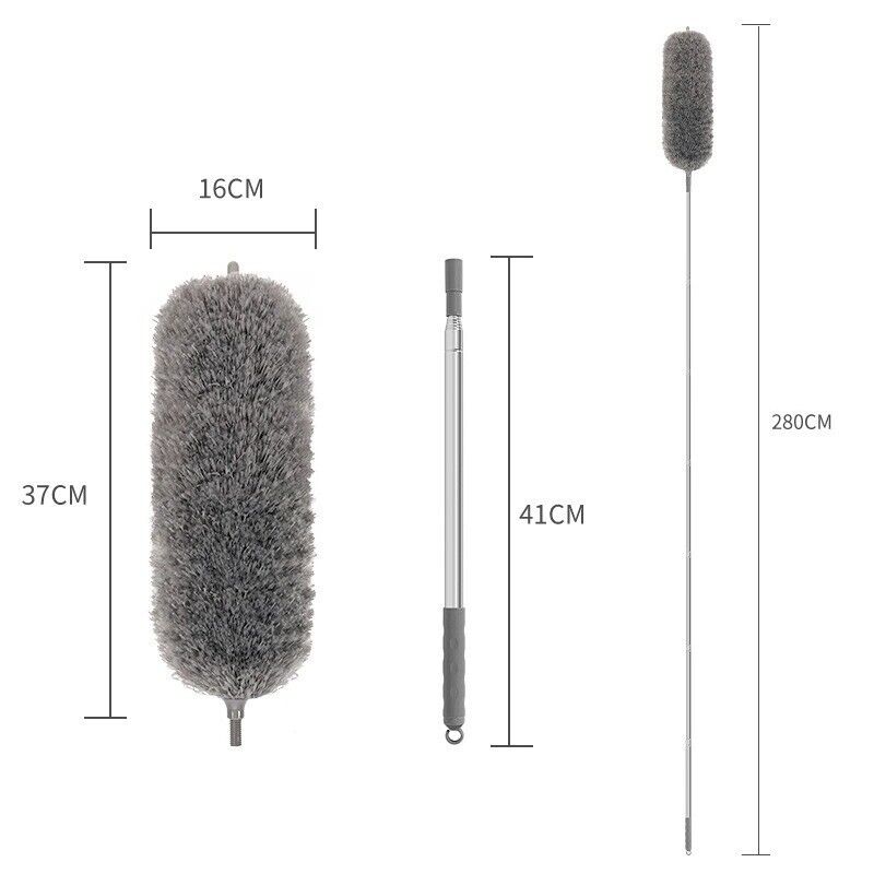 Extendable Feather Duster Long Telescopic Duster Magic Static Duster Brush 245cm