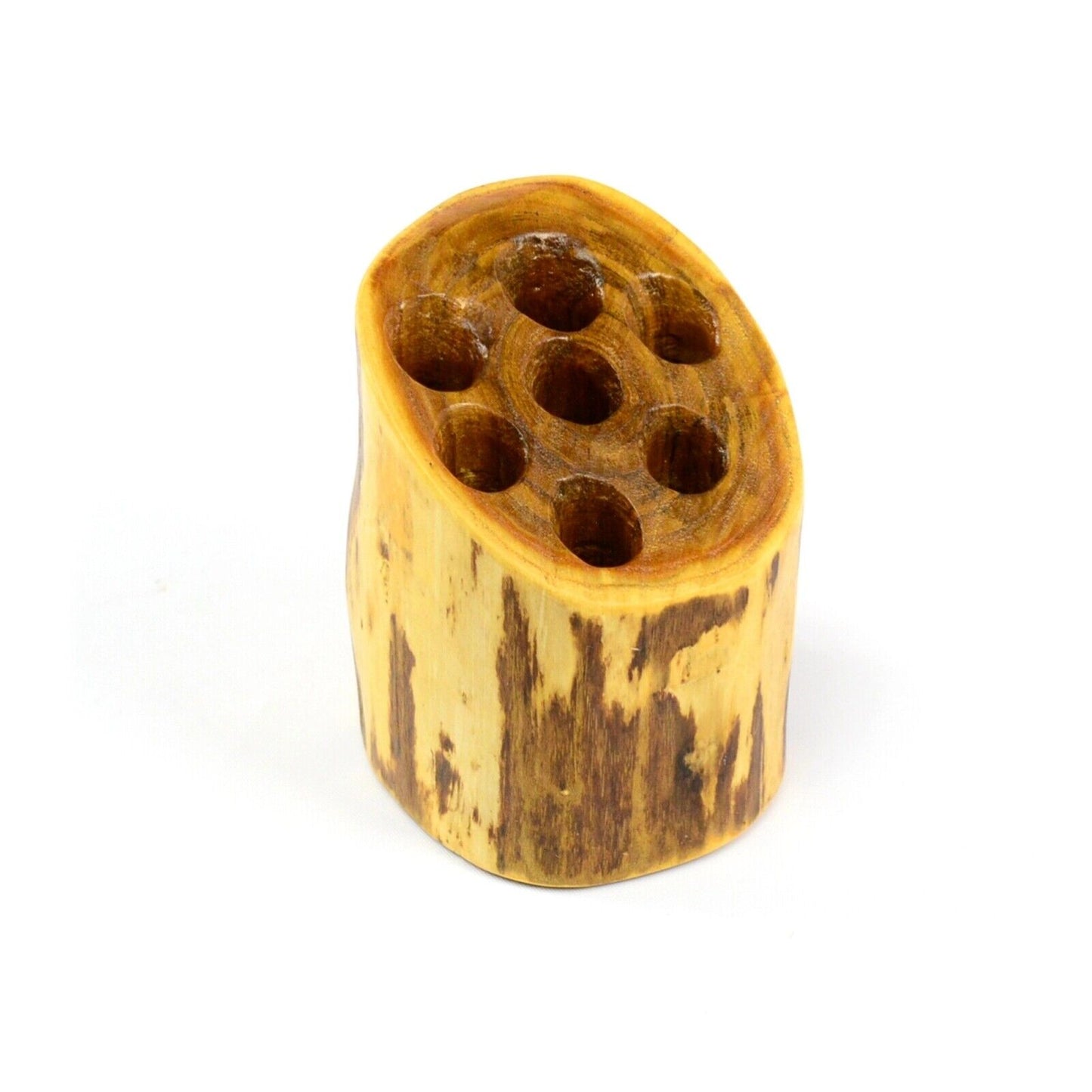 Unique Pen Holder Desk Tidy Organizer Pencil Pot Makeup Brush Storage Wood Log