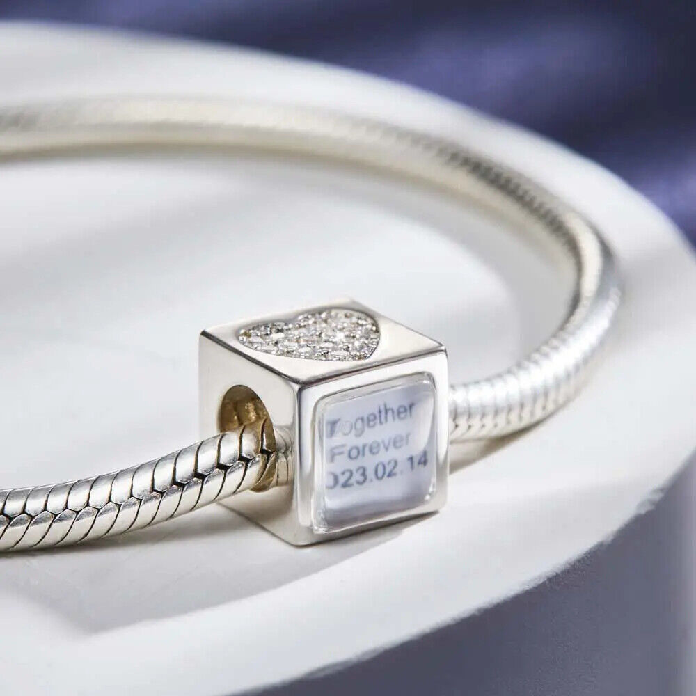 Personalised Charm Photo Heart Engraved, Christmas, Baby, Birthday, Women Gift